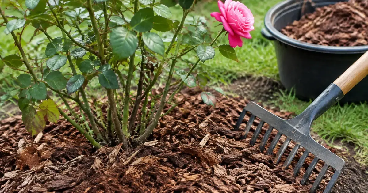 Pourquoi les jardiniers étalent du paillis au pied de leurs rosiers dès octobre, avant que le gel arrive