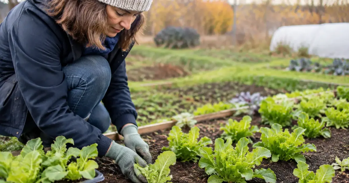 Repiquer des laitues fin octobre semble bien tard, pourtant certaines variétés passent l’hiver au jardin